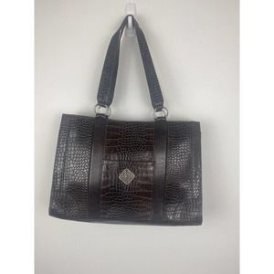 Coldwater Creek laptop bag Vintage purse color brown pocket on front with design